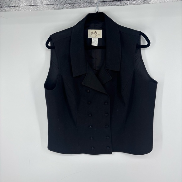 Scully Black Double-Breasted Vest - Picture 1 of 5